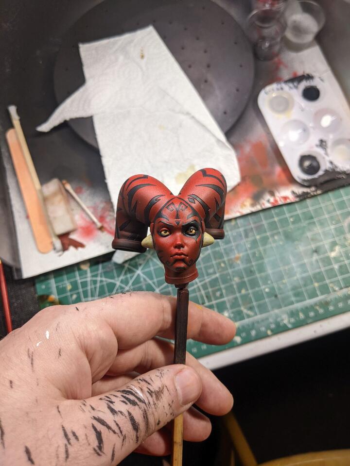 finished eyes on the model